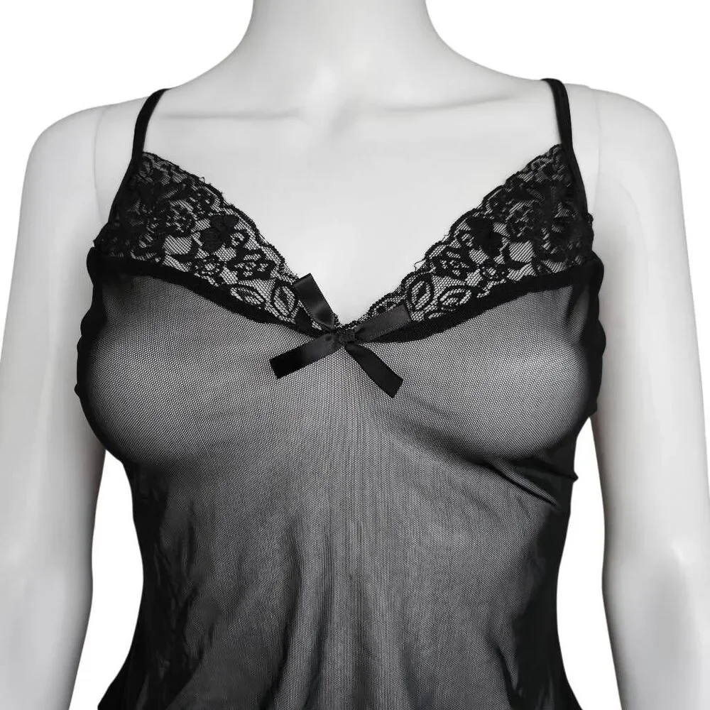 90s vintage goth mesh cami
